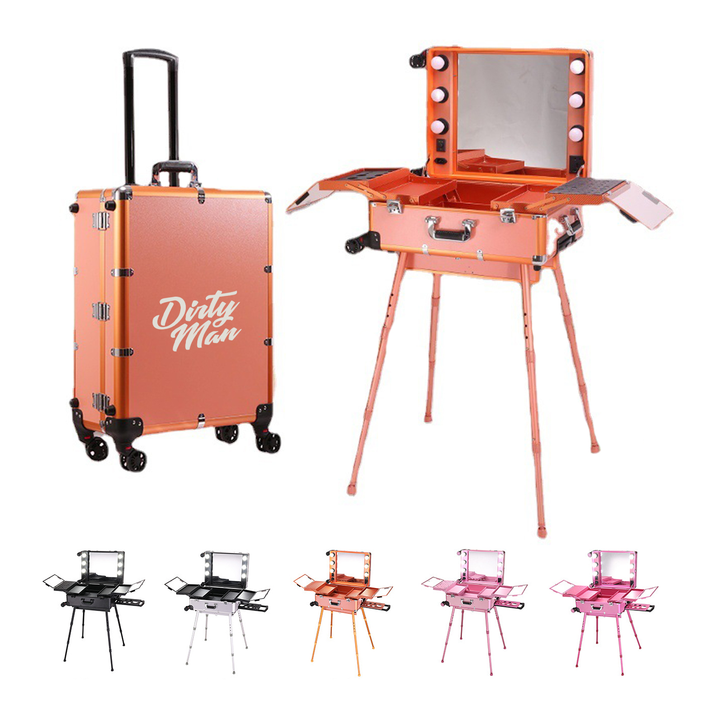 Reisekoffer, Kosmetik-Organizer, LED