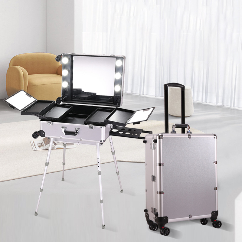 LED Rolling Travel Makeup Case2