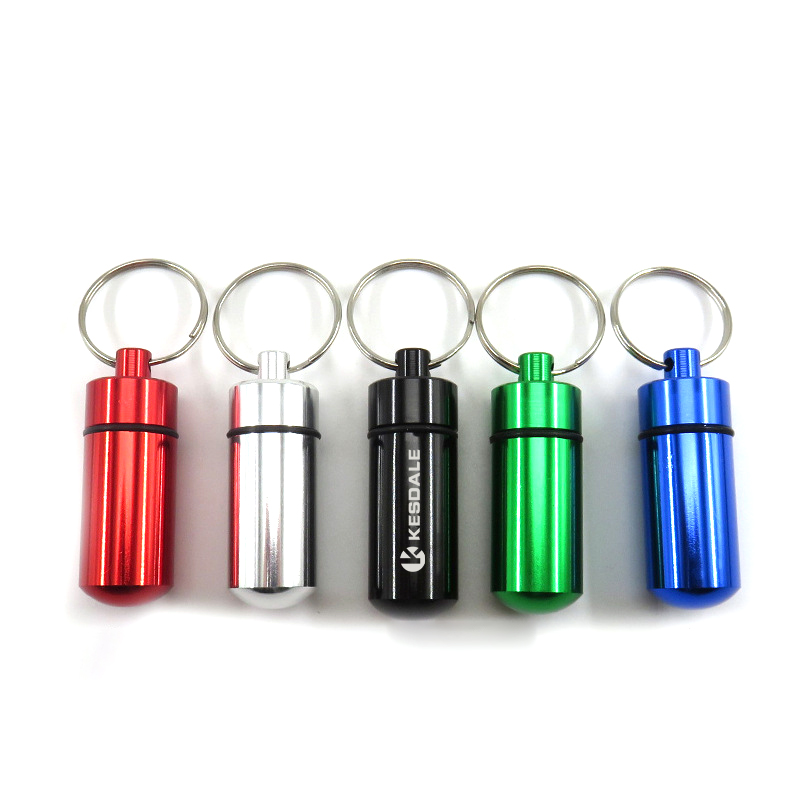 Mini Pocket Pill Box Keychain