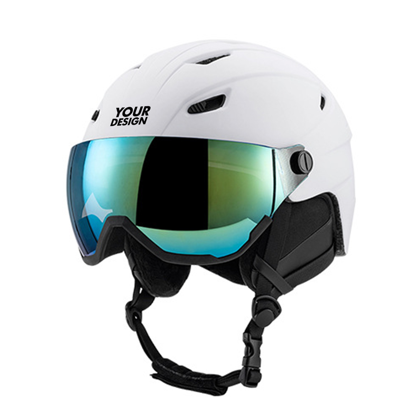 Ski Helmet With Lens1