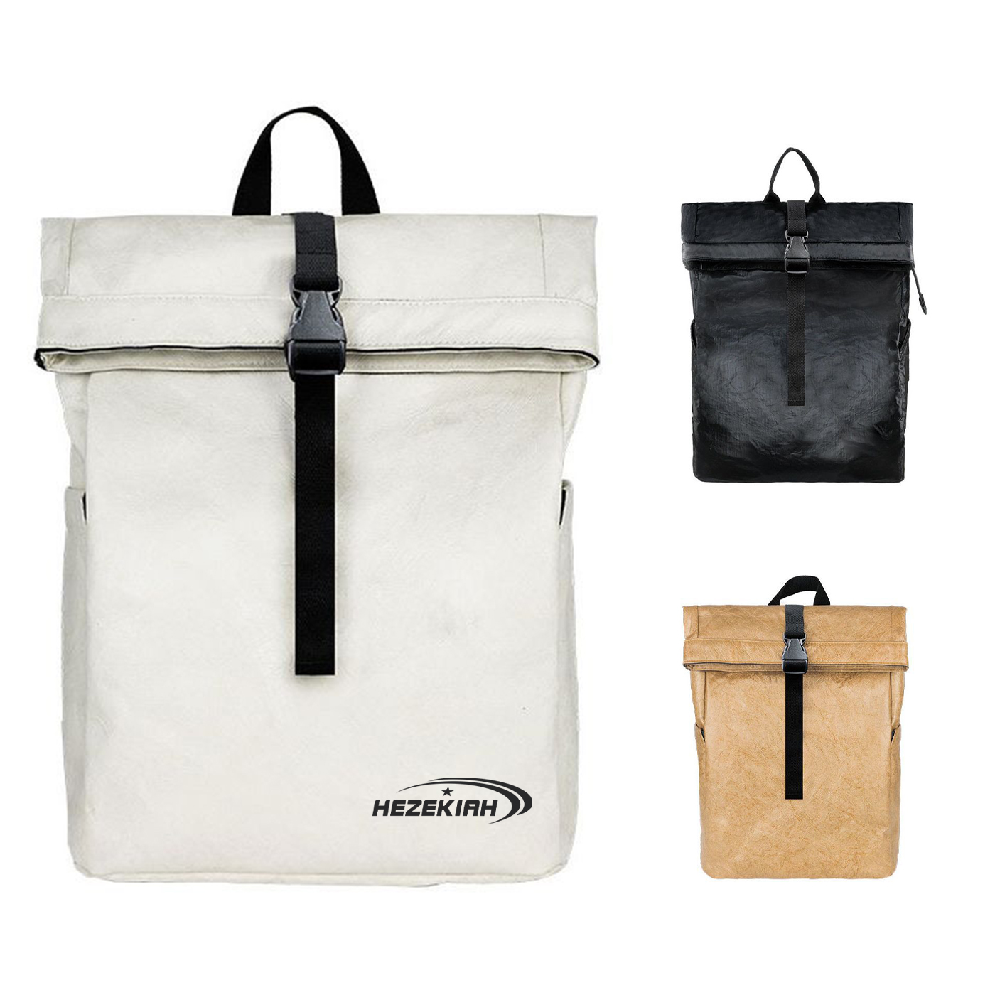 Rucksack, Rucksack mit Rollverschluss, Dupont-Papier