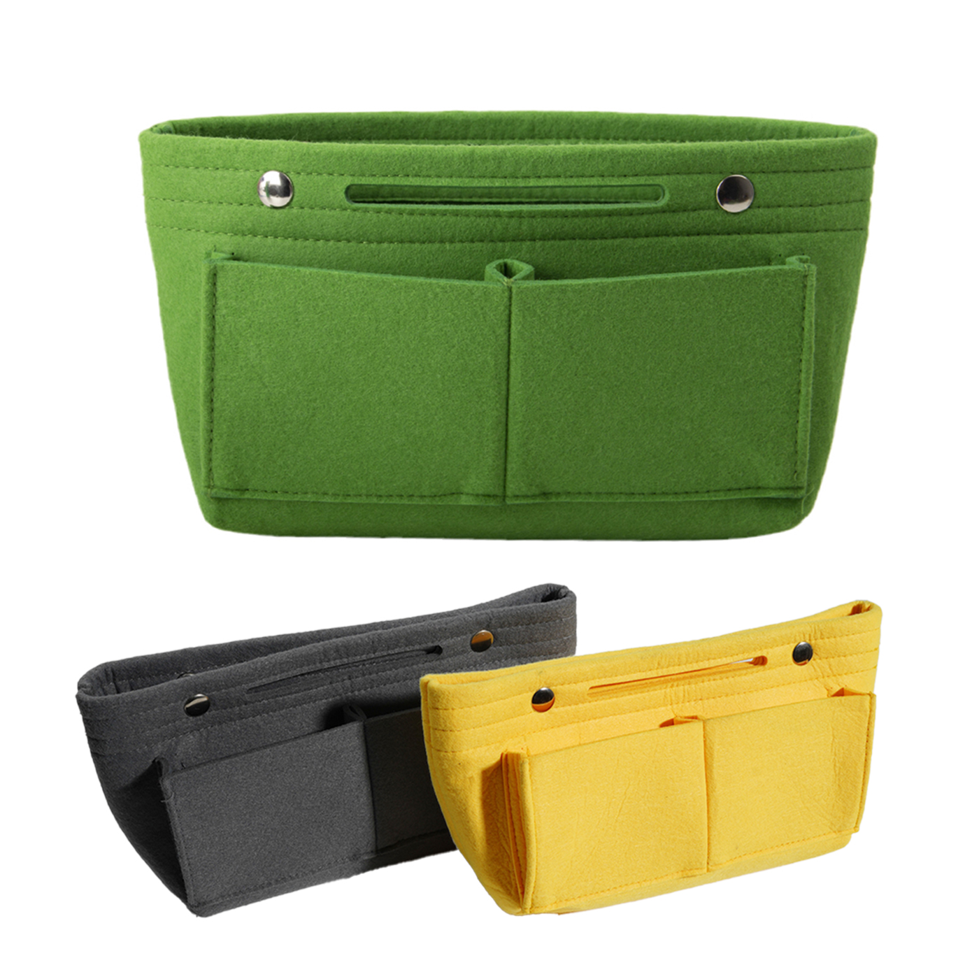 Multi Pocket Felt Insert Purse Organizer