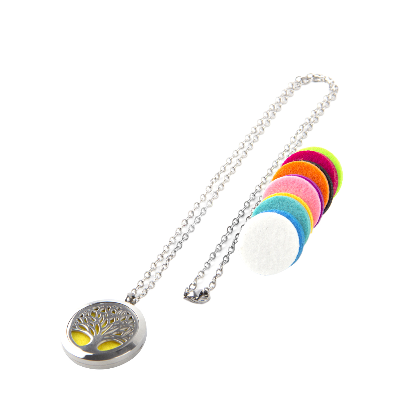 Stainless Steel Hollow Aroma Necklace1