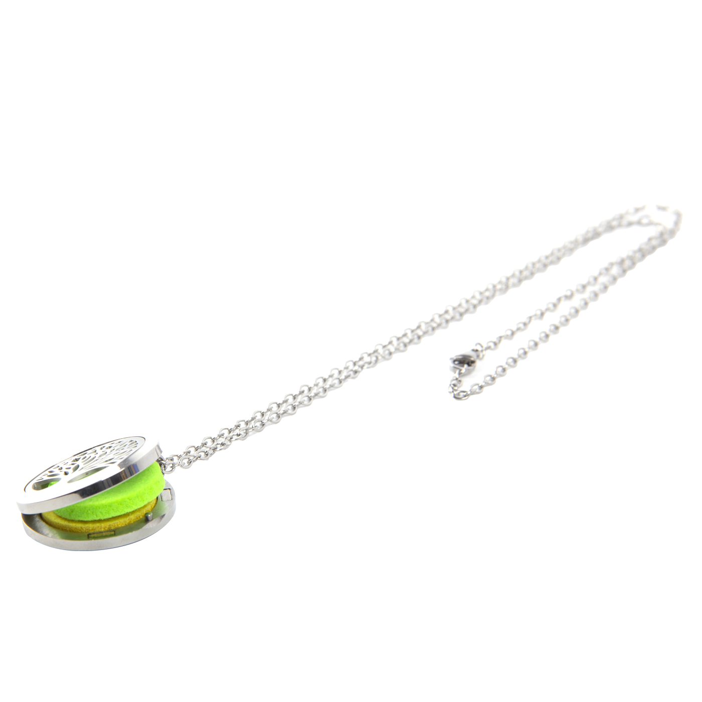 Stainless Steel Hollow Essential Oil Diffuser Necklace3