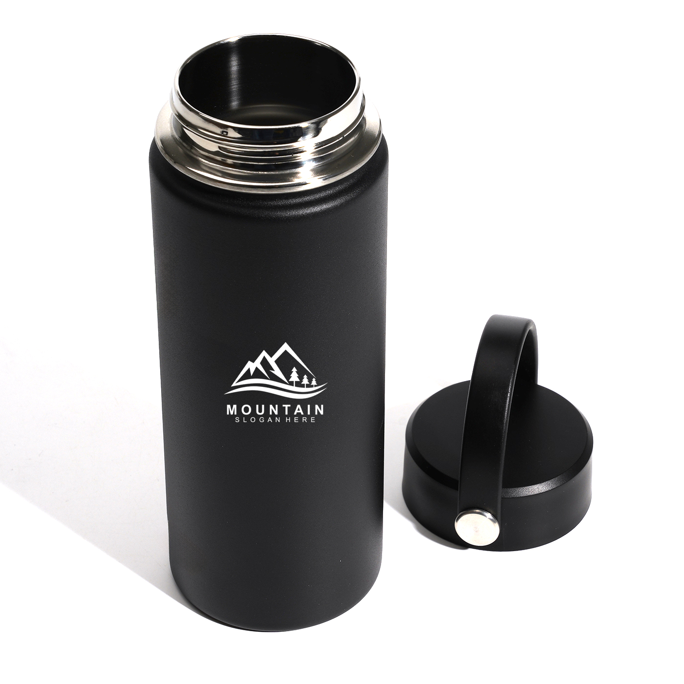 20 oz. Stainless Steel Water Bottle With Carry Loop