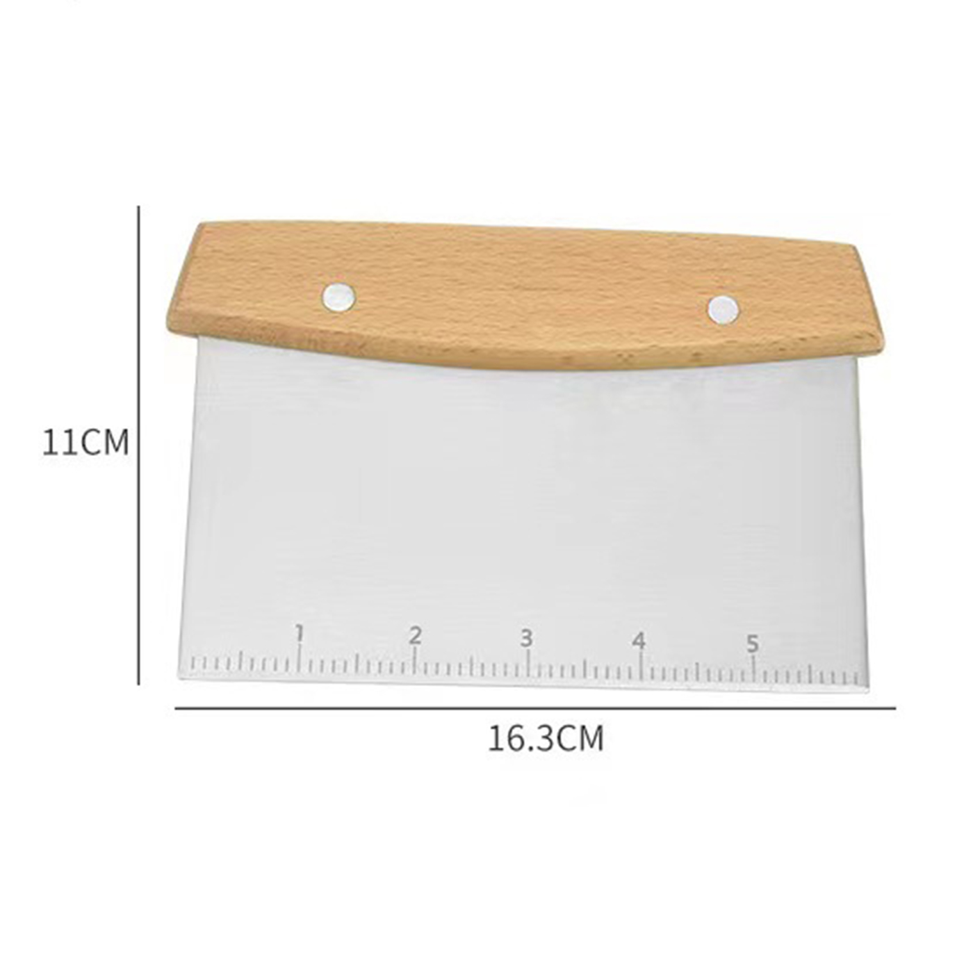 Wood Handle Dough Scraper2