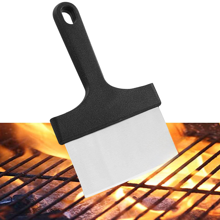 Stainless Steel Griddle Scraper With Handle3