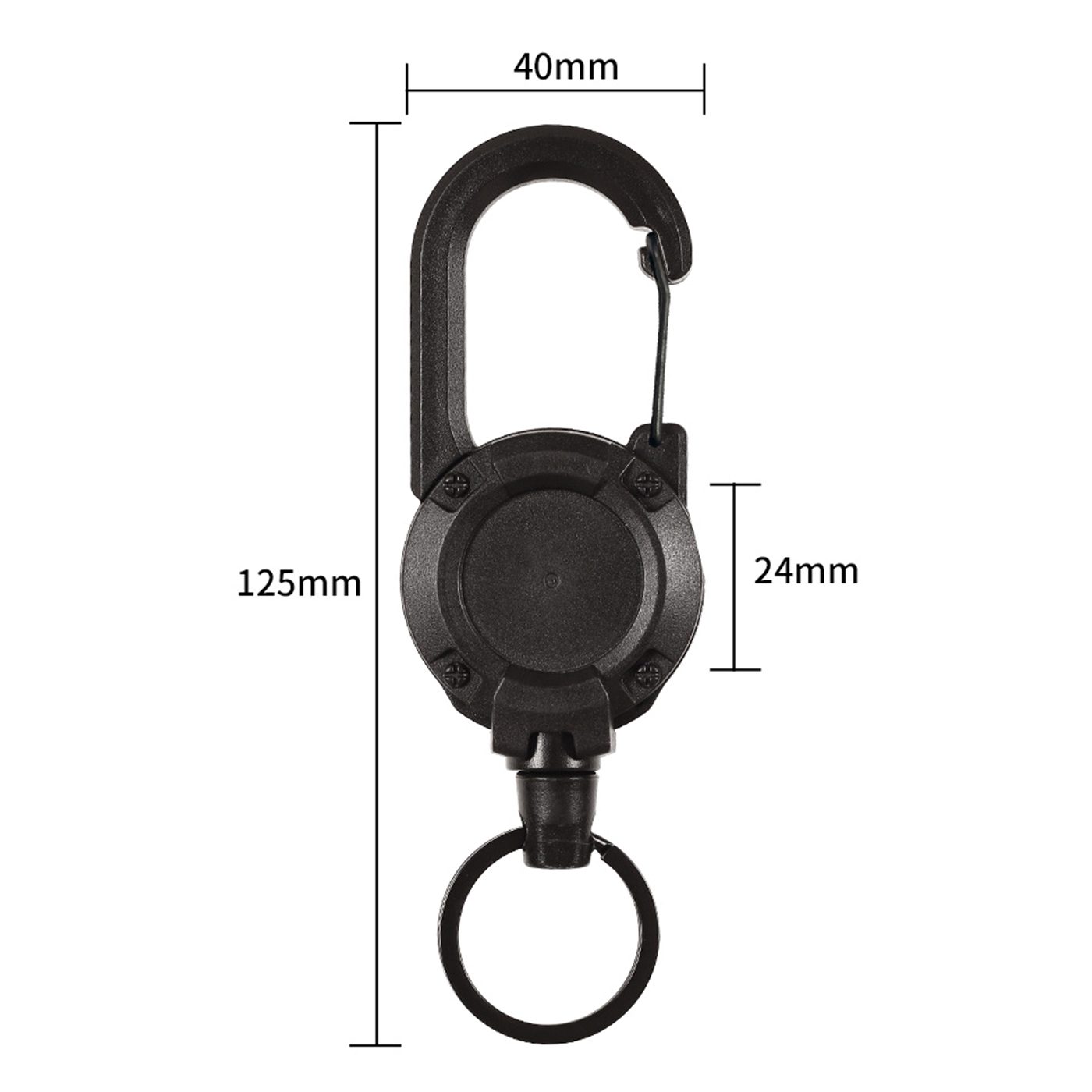 Retractable Badge Reel With Carabiner2