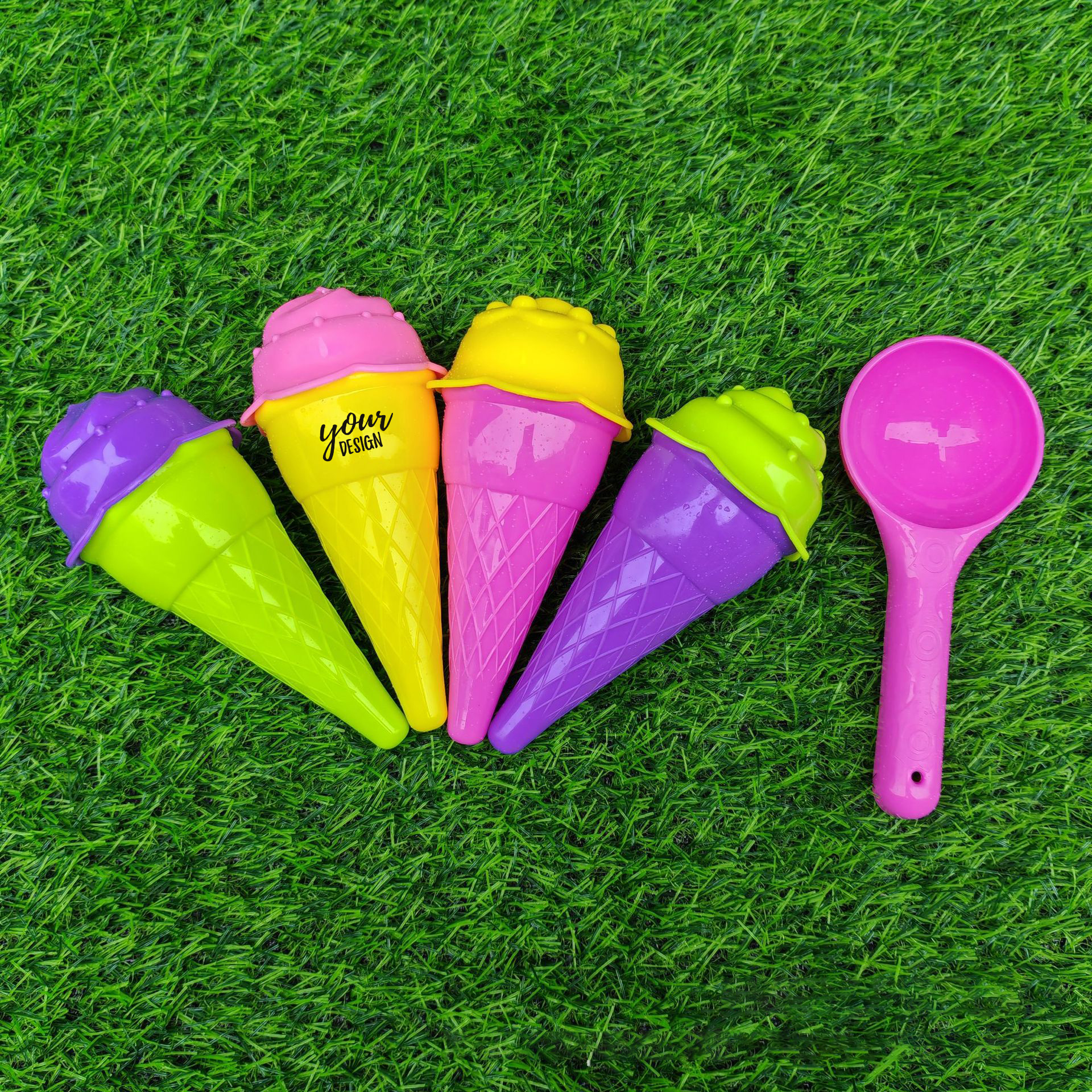 Plastic Ice Cream Cone Scoop Set1