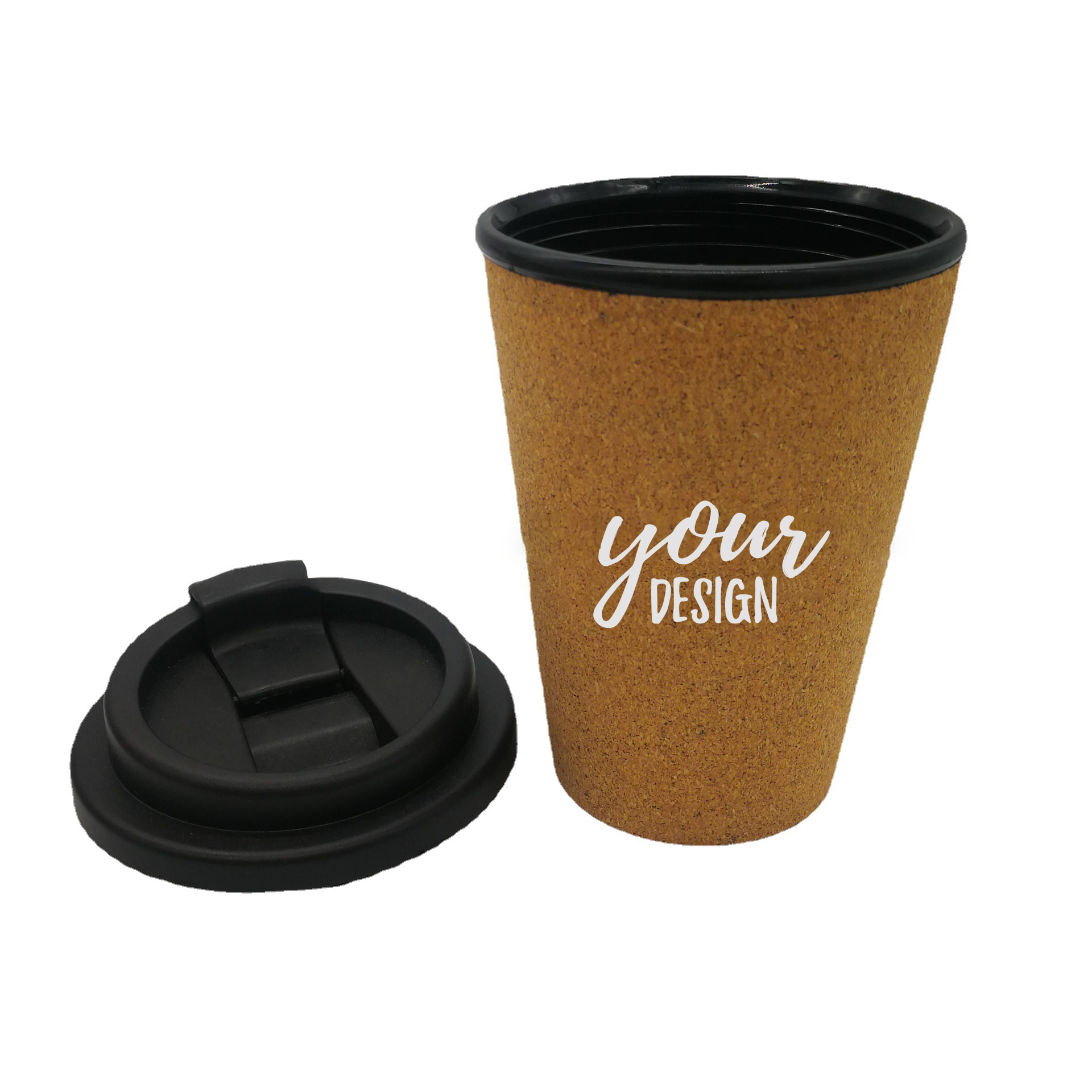 Reusable 480ml Cork Cover Coffee Cup1