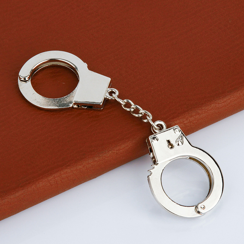 Metal Simulated Handcuffs Keychain3