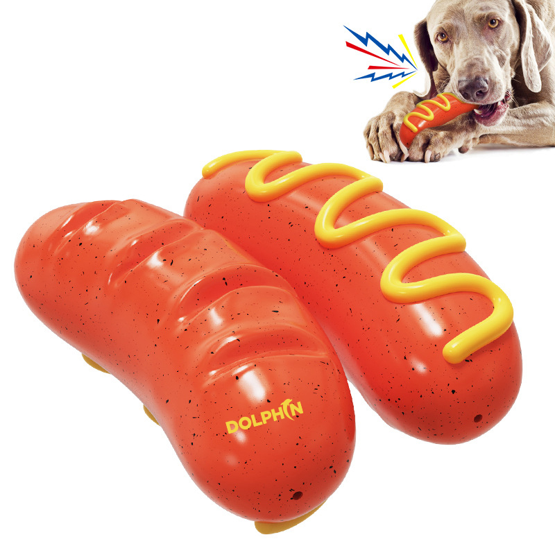 Hot Dog Shape Dog Chew Toy