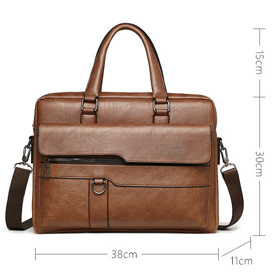 Men's PU Leather Messenger Bag2