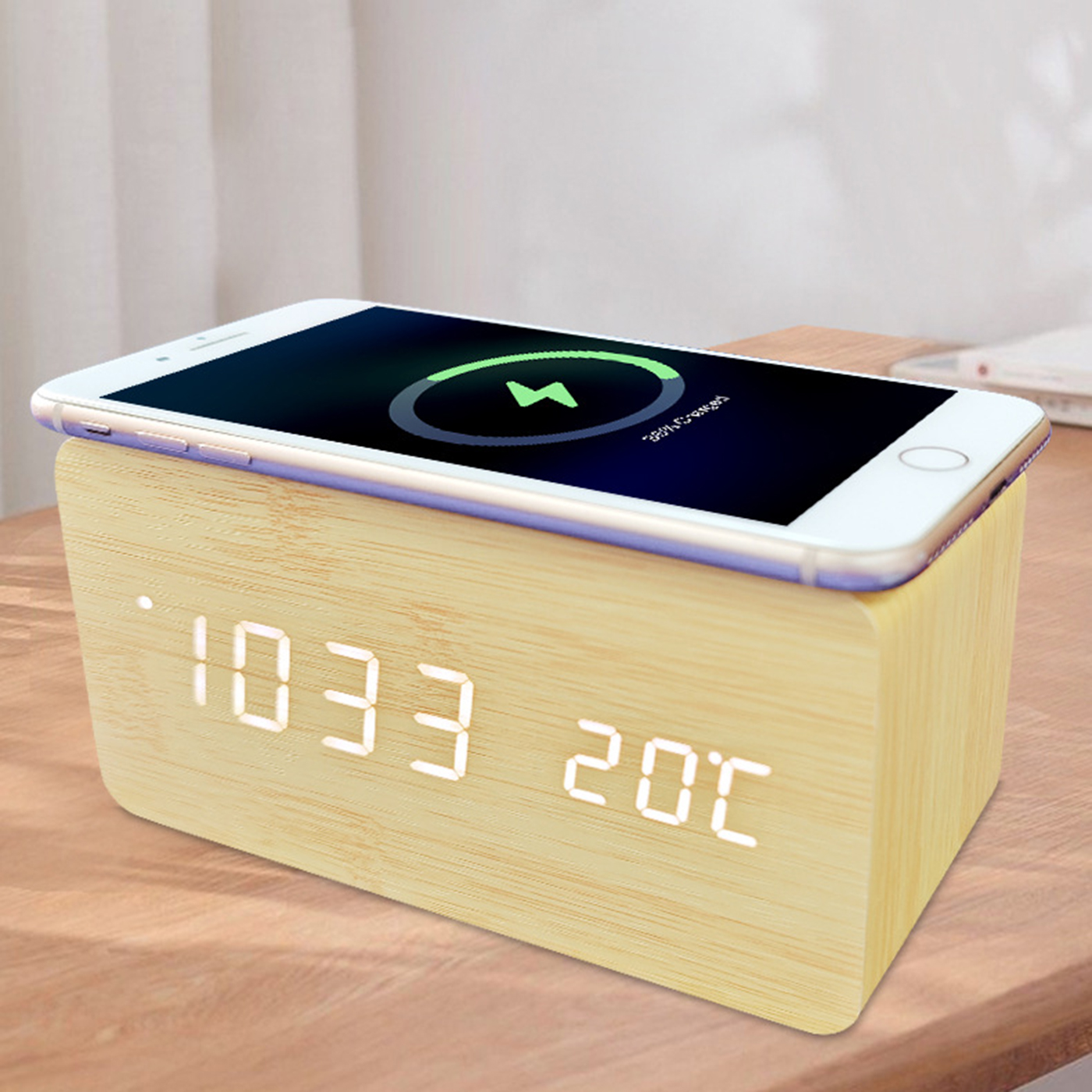 Wooden Digital Alarm Clock2