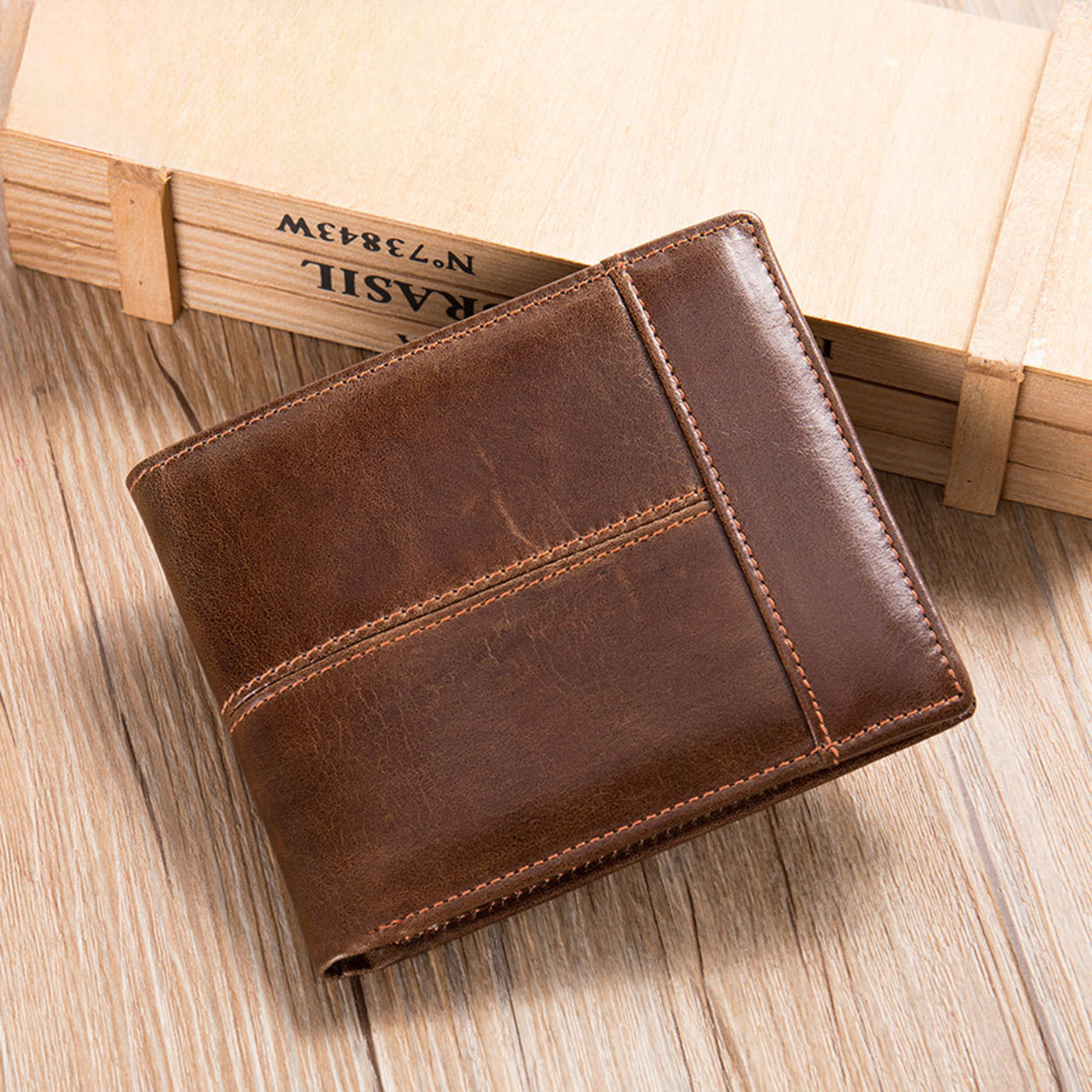 Genuine Leather Bifold Wallet4