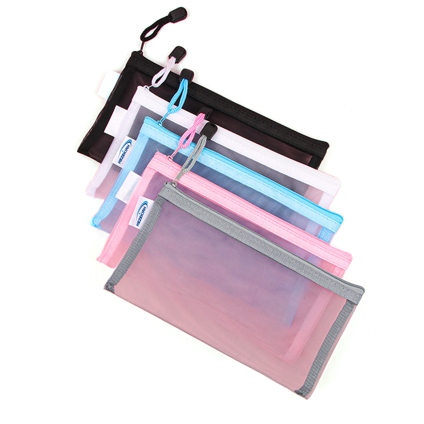 Clear Mesh Zipper File Pouch