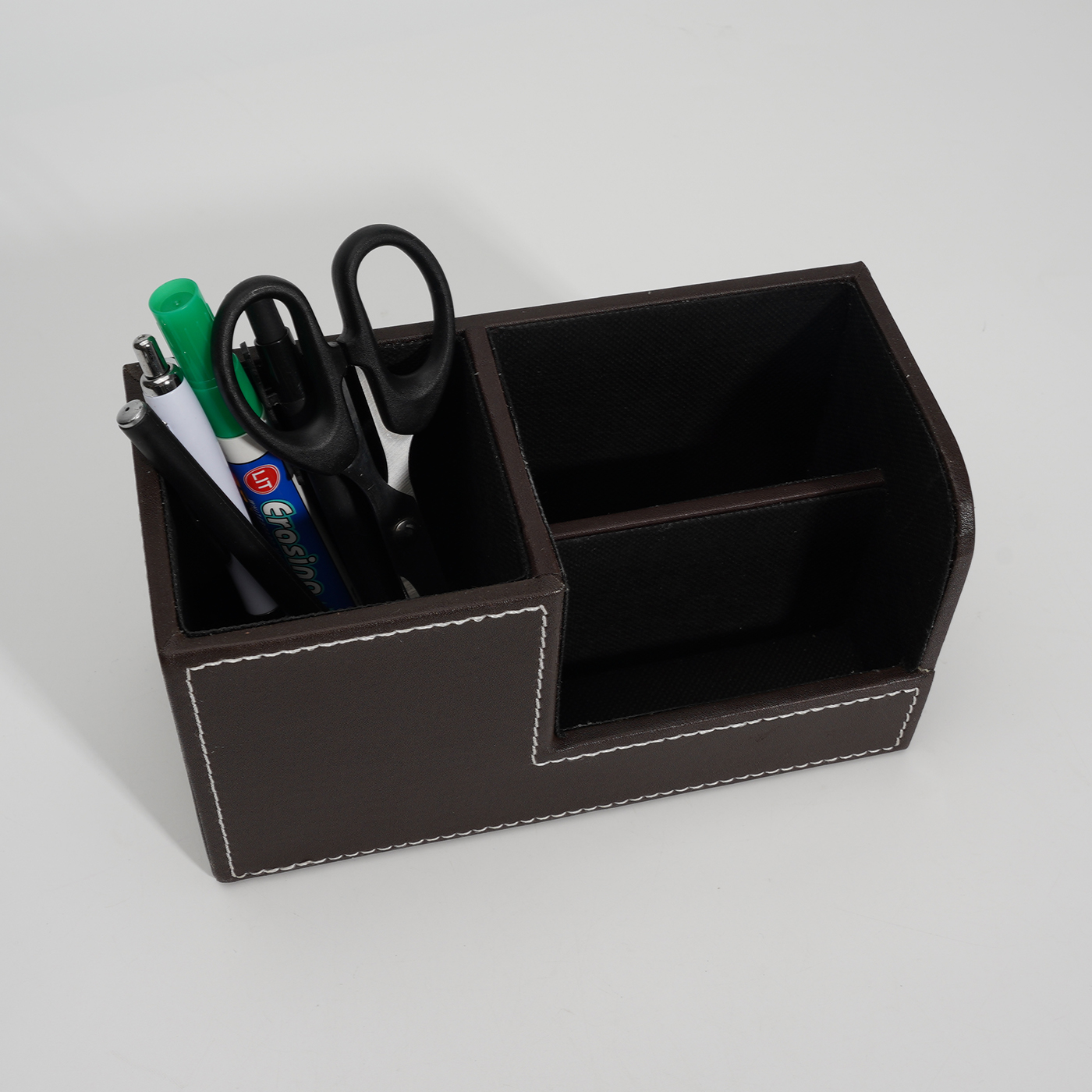 Leather Desktop Pen Storage Holder4