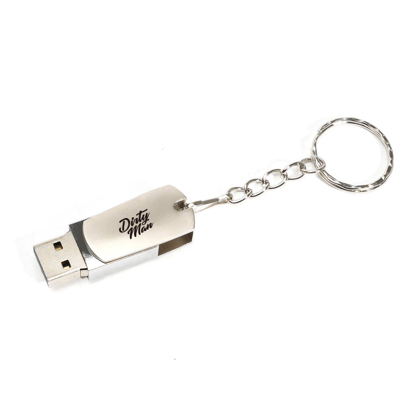 Rotating USB Flash Drive Keychain