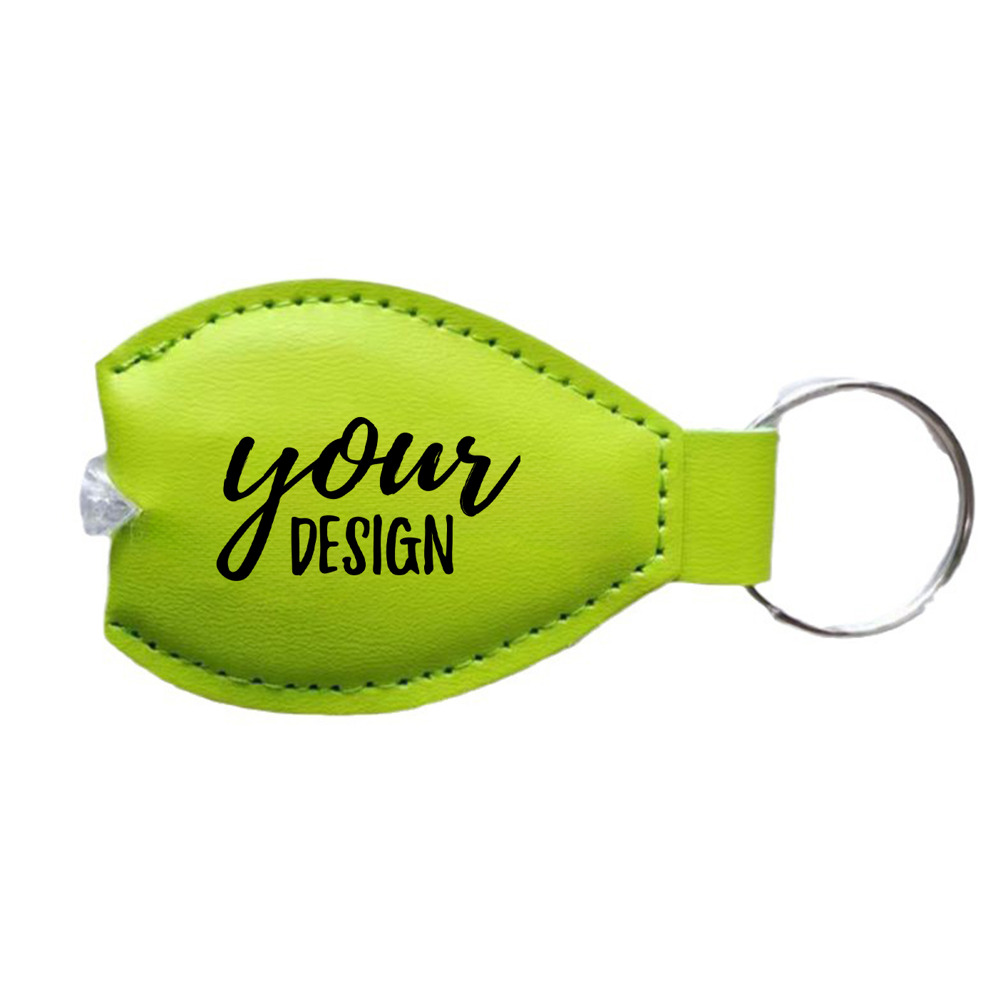 PU Leather LED Flashlight Keychain1