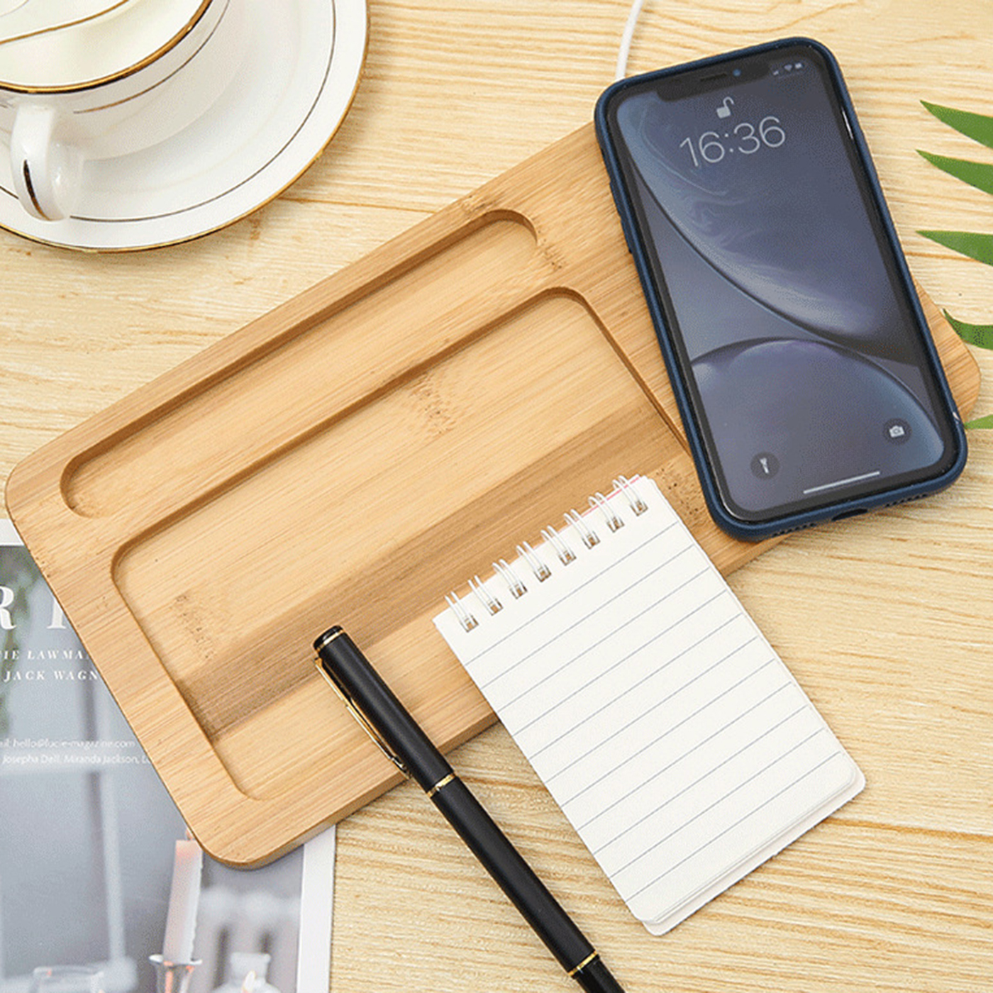 Bamboo Wireless Charging Tray2