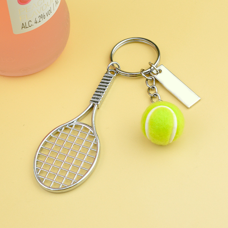 Sports Ball Keychain With Engraved Tag1