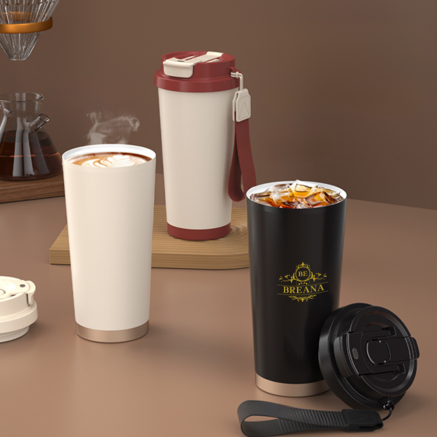 Vakuumisolierter Becher, Edelstahl, 530 ml