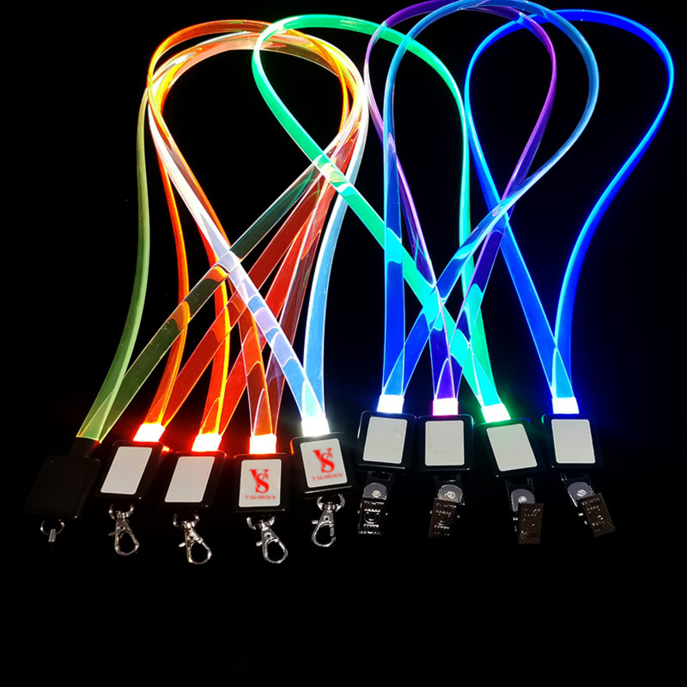 LED Necklace Lanyard Keychain