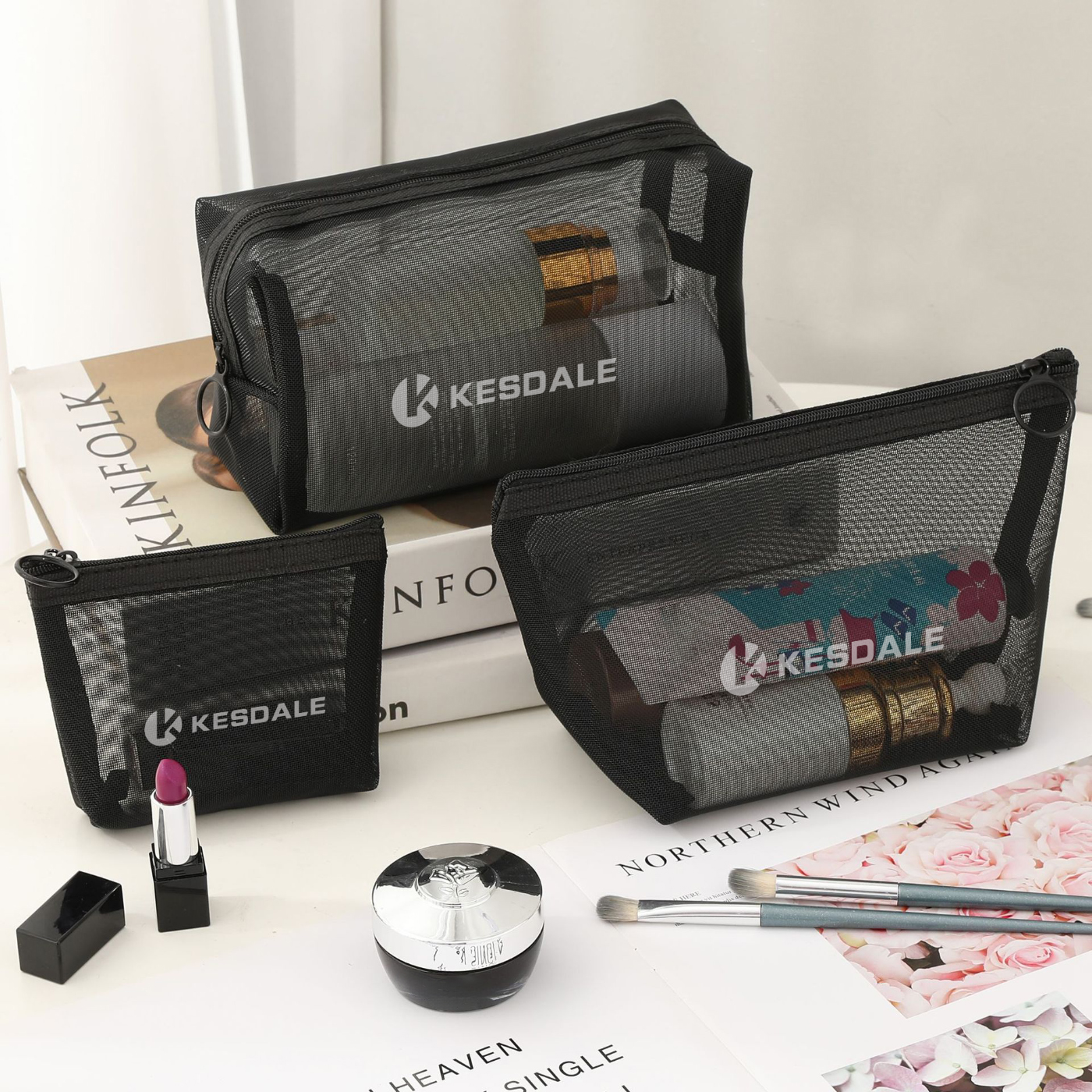 Kosmetiktasche Aus Netzstoff