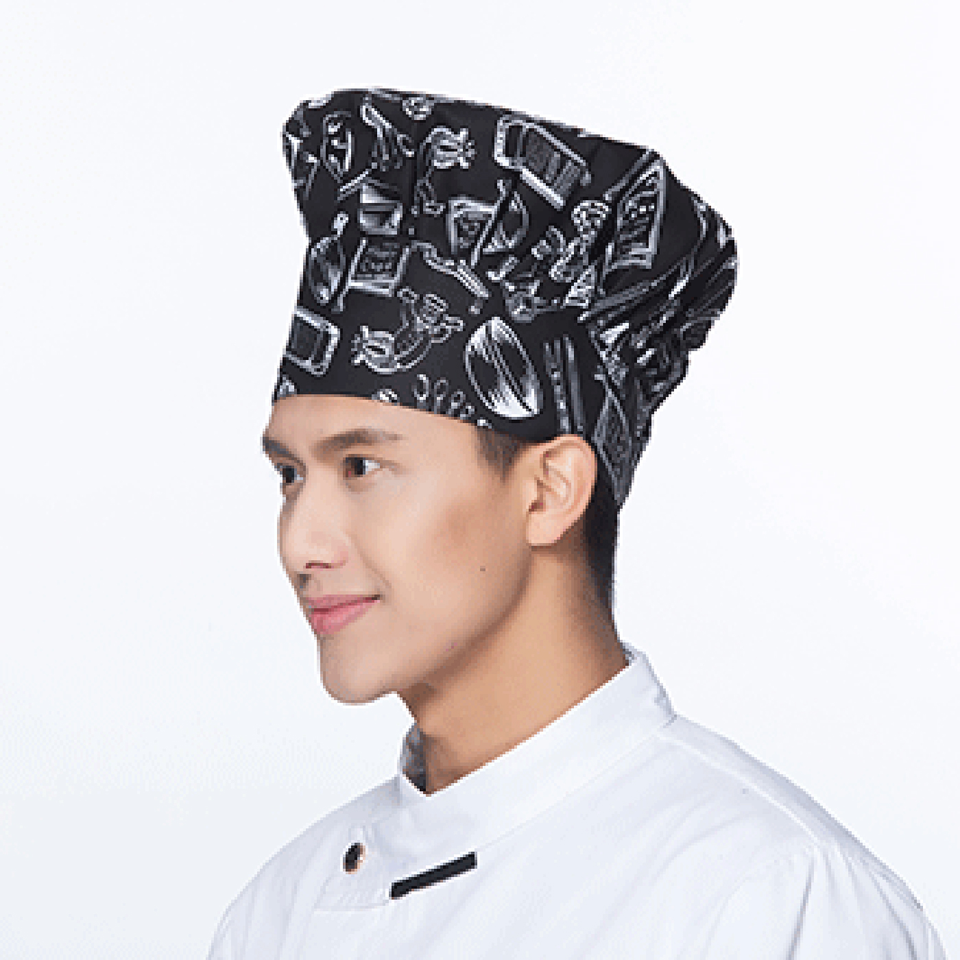 Chef Hat Adults Adjustable Elastic Band1