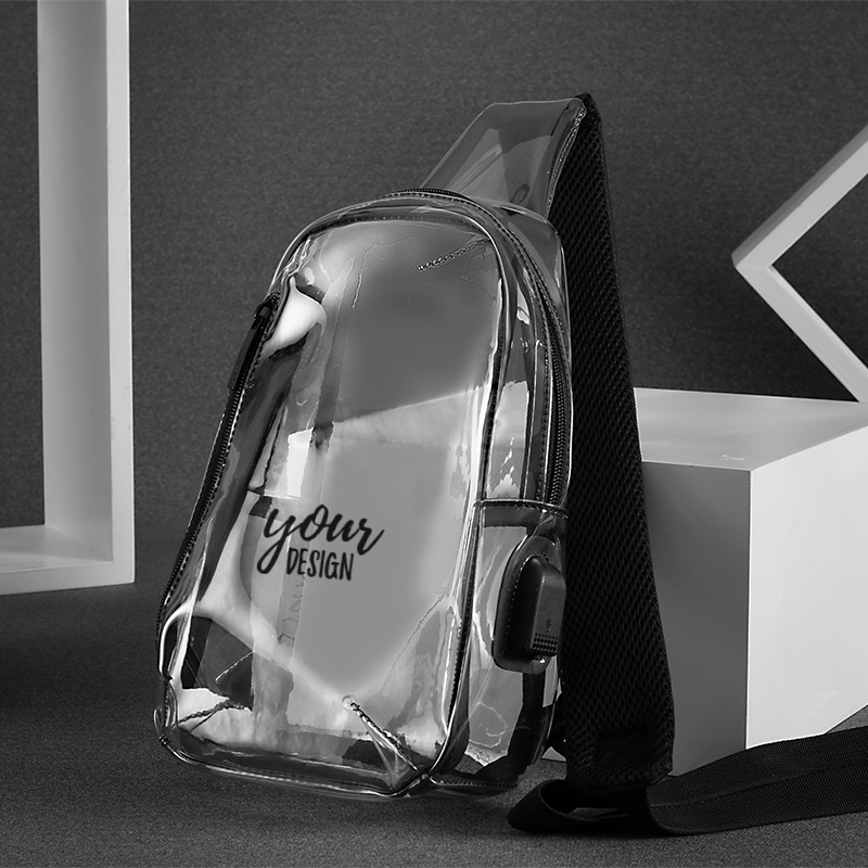 Durchsichtige PVC-Schultertasche