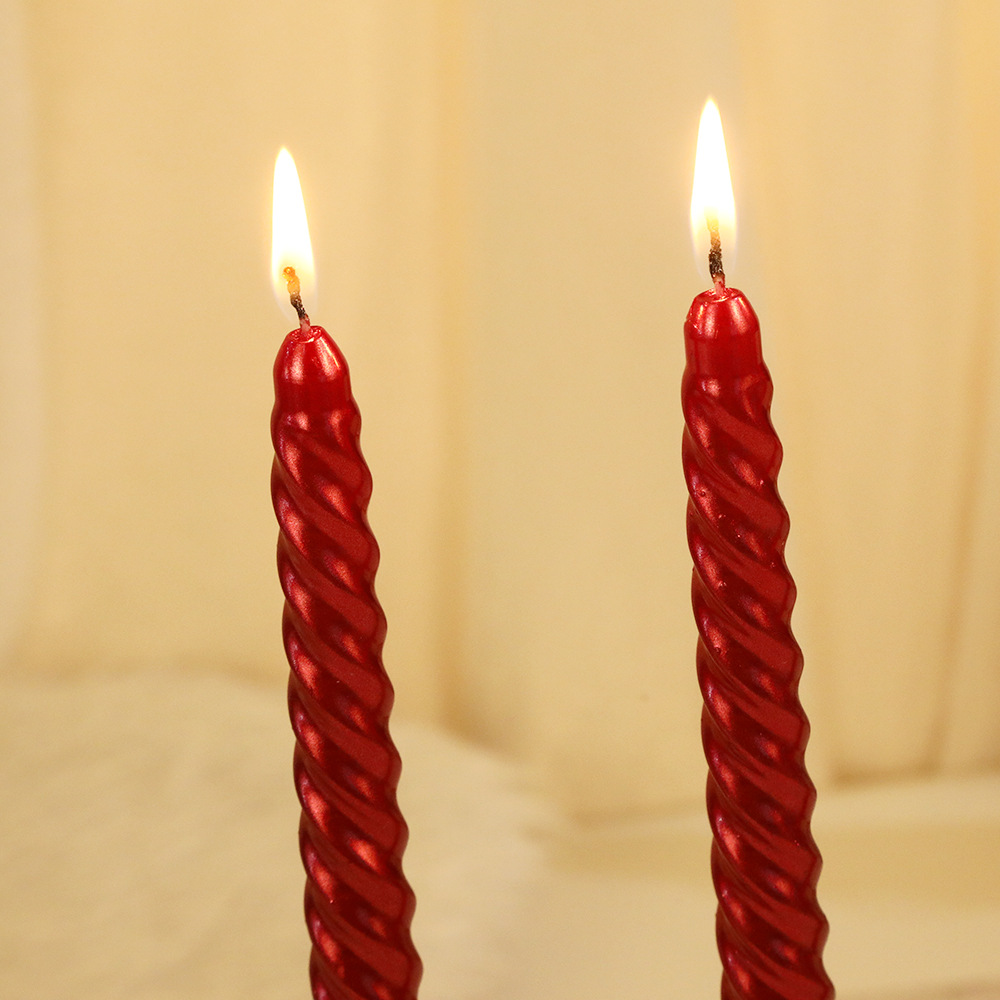 4pcs Spiral Taper Candles Set3