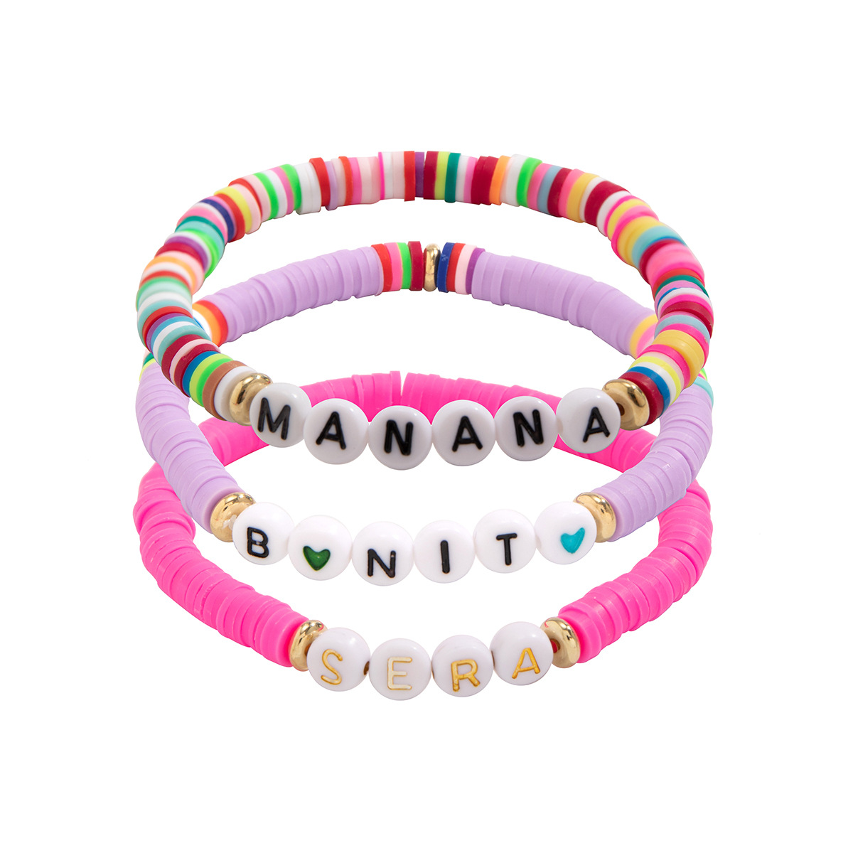 Stackable  Colorful Bracelet Set1