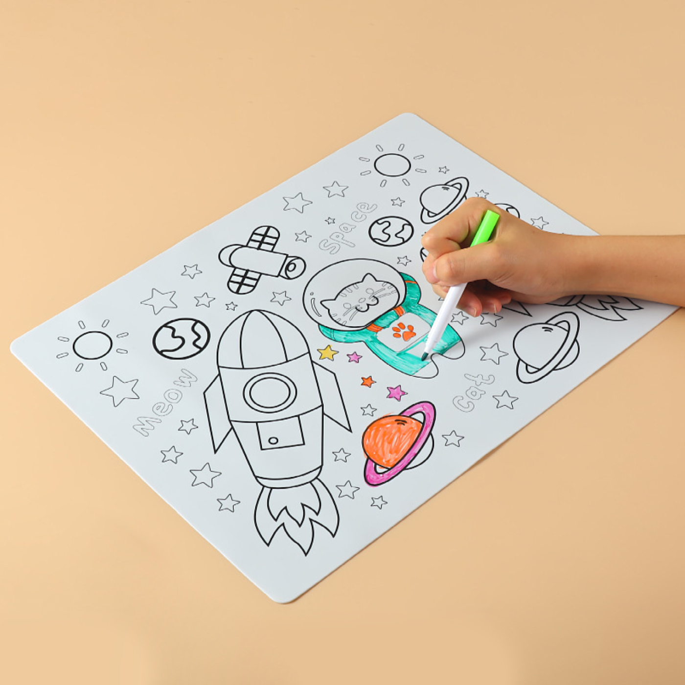 Custom Silicone Coloring Placemat2