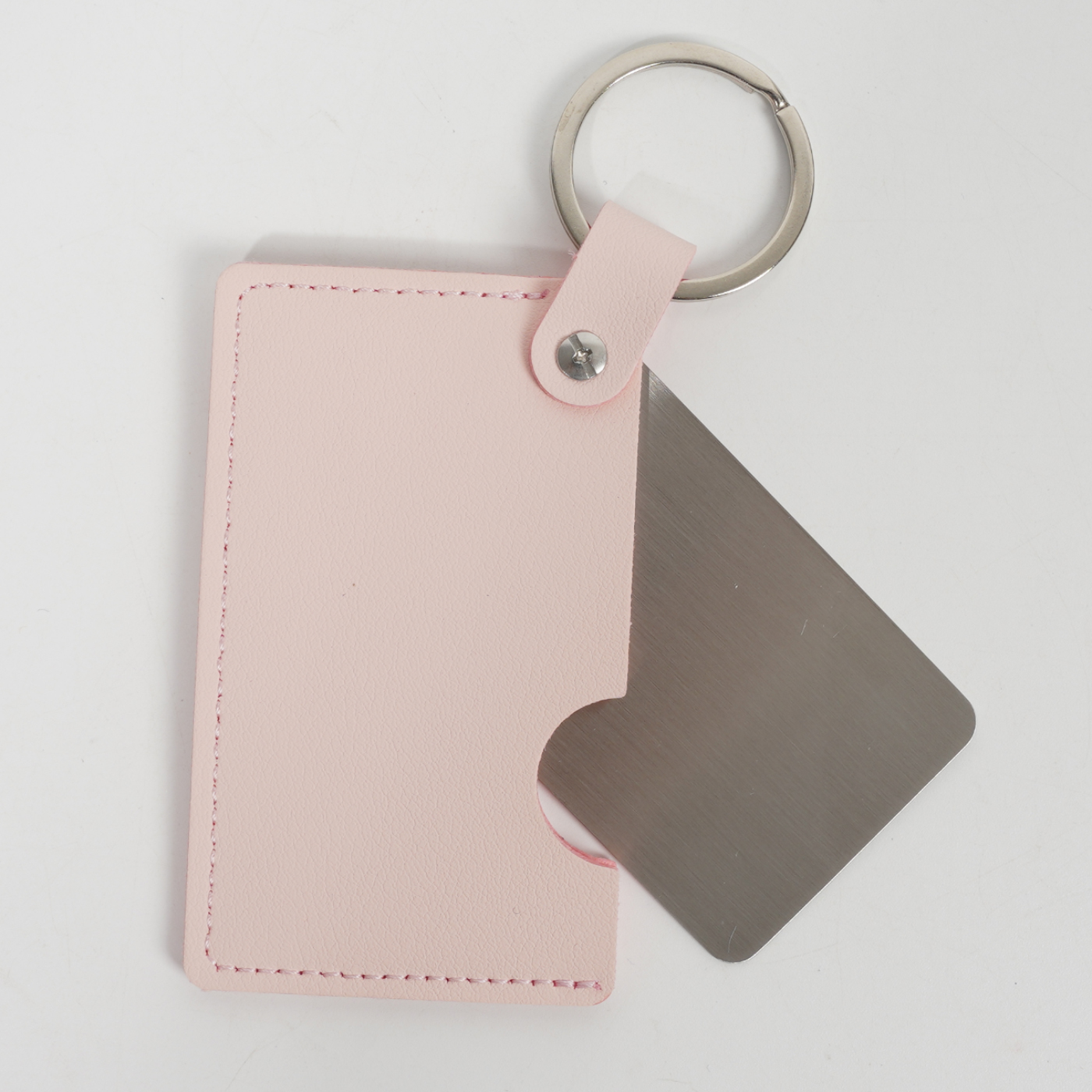 PU Leather Mini Mirror With Key Ring3