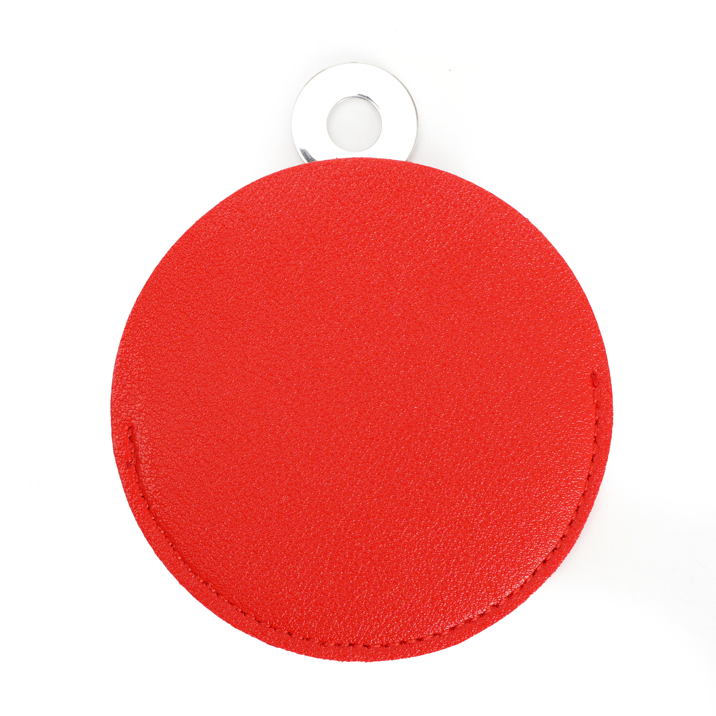 Pocket Round Cosmetic Mirror With PU Leather1