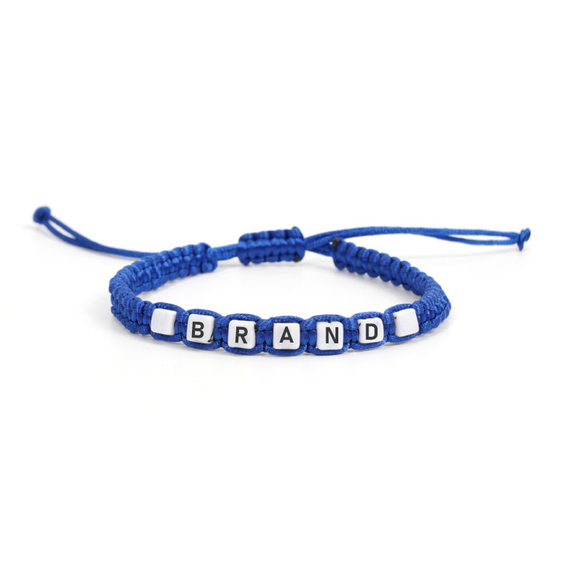 Braided Bracelet With Letter Beads