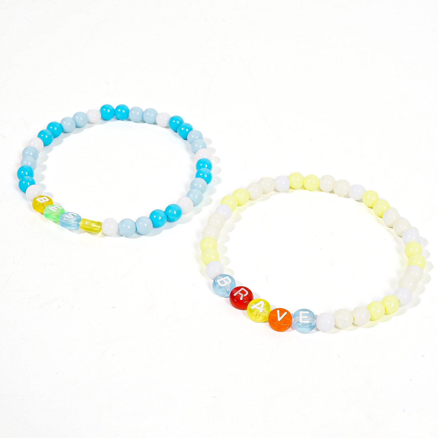 2 Pcs Clay Bead Friendship Bracelets1