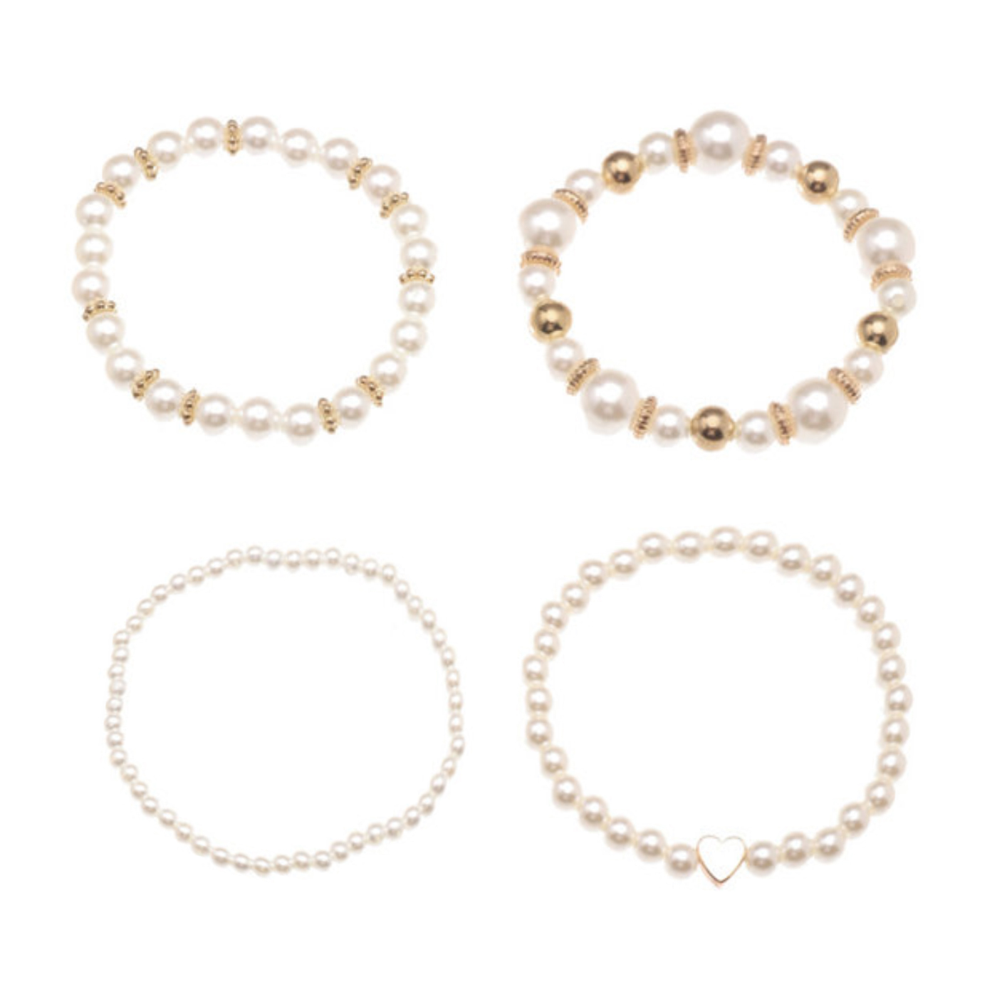 4Pcs Stylish Women Pearl Bracelet