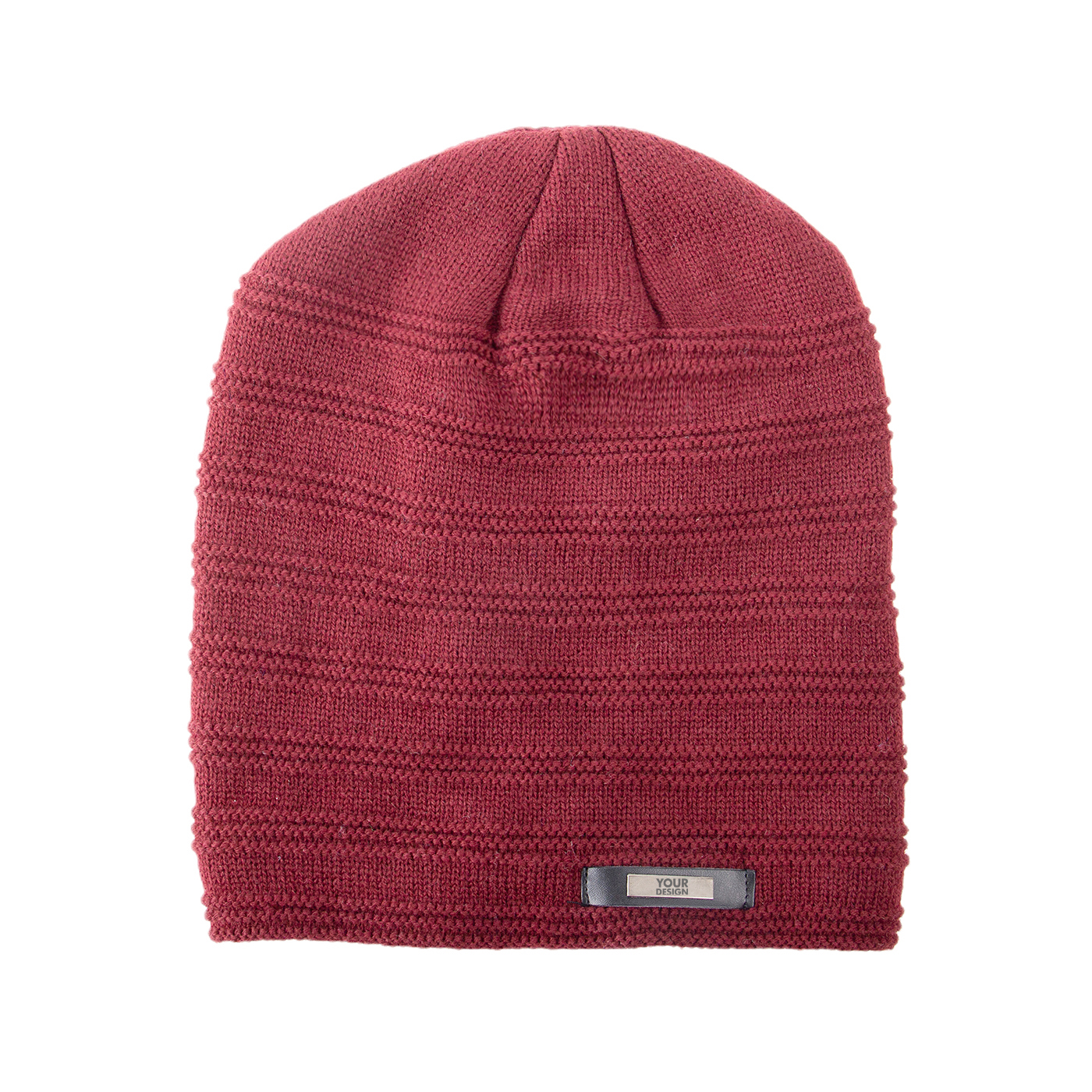 Fuzzy Lined Jacquard Slouchy Beanie