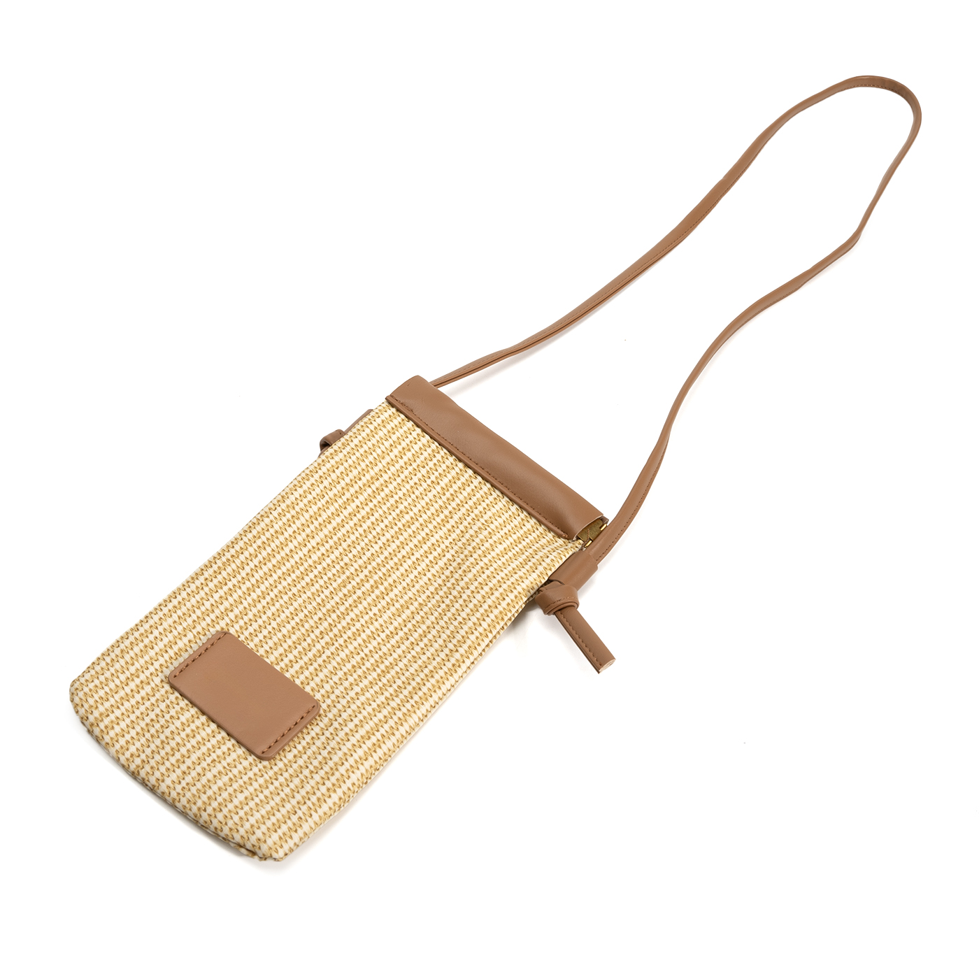 PU Leather Braided Mobile Phone Bag1