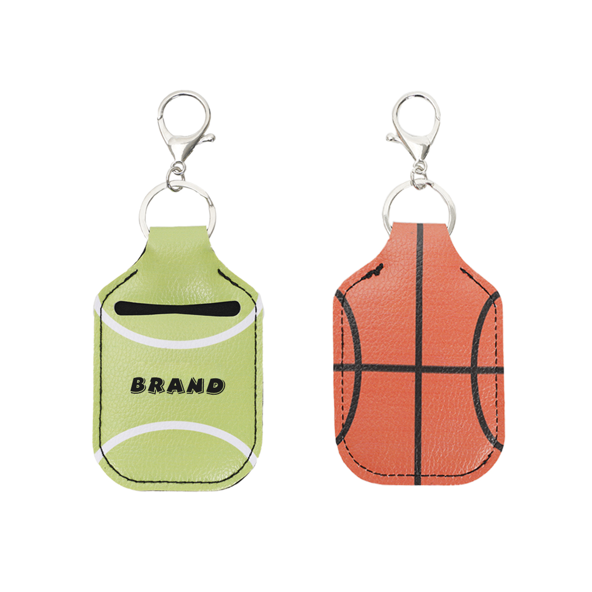 PU Leather Hand Sanitizer Holder Keychain