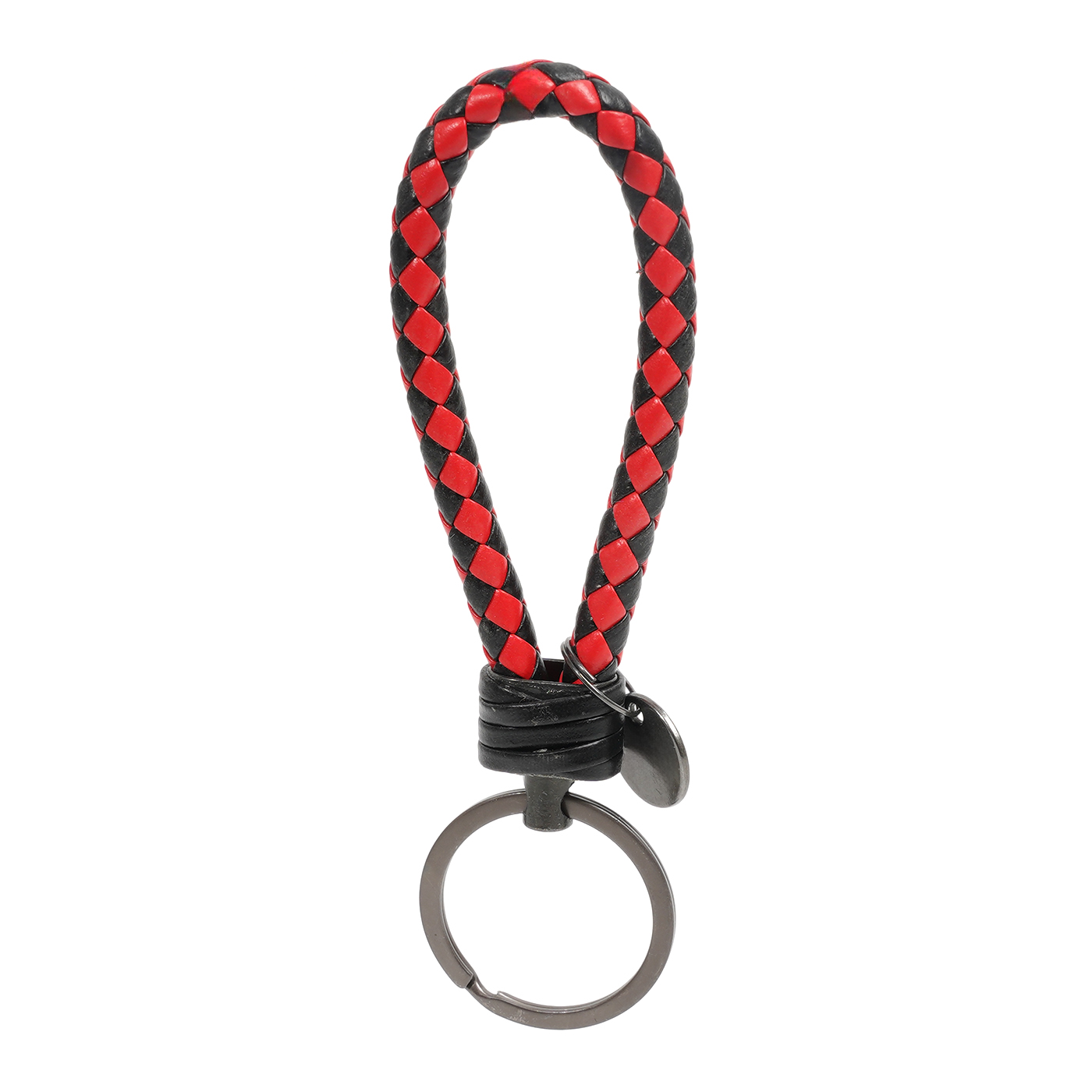 Unisex Braided Leather Rope Keychain1