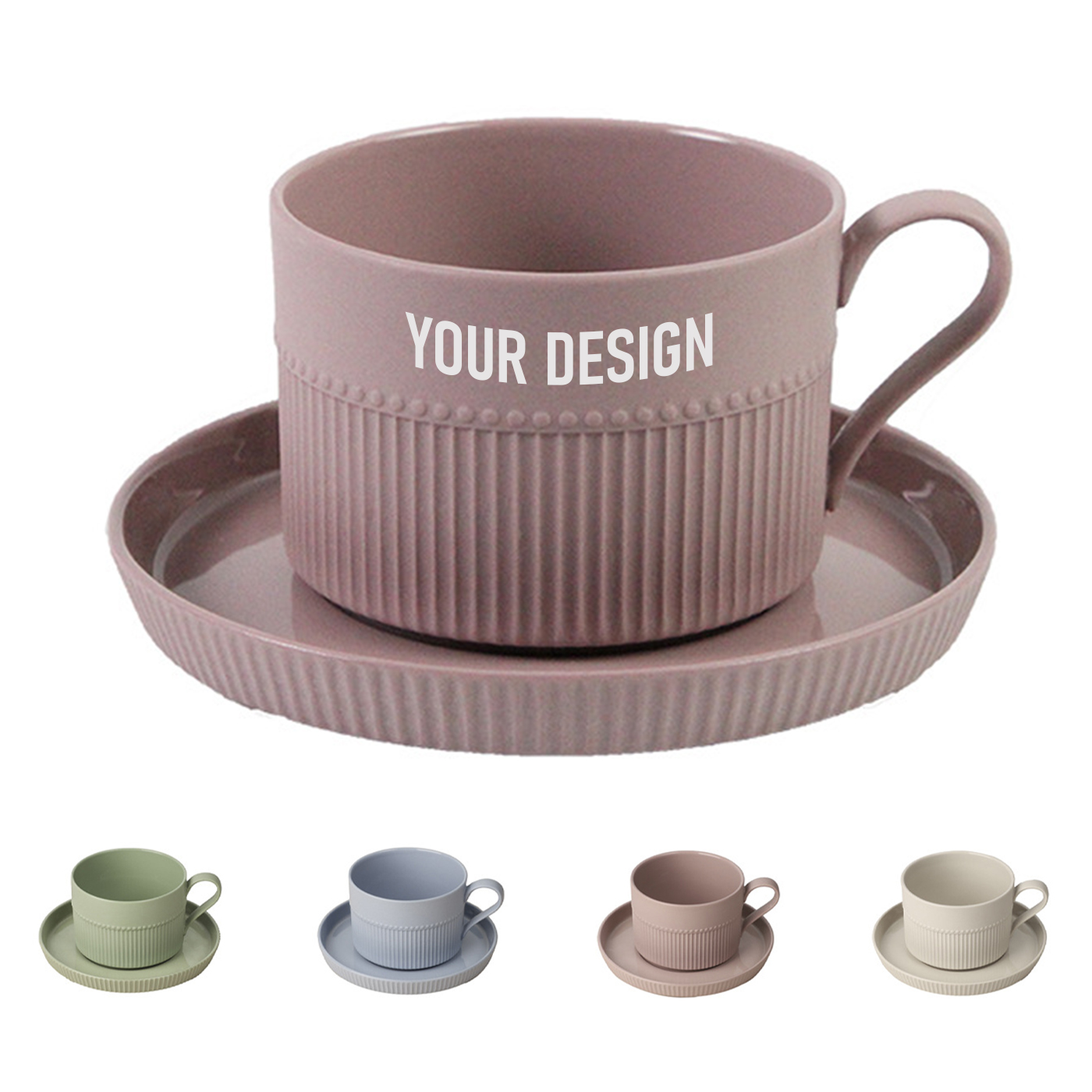 Kaffeetasse mit Untertasse, Porzellan