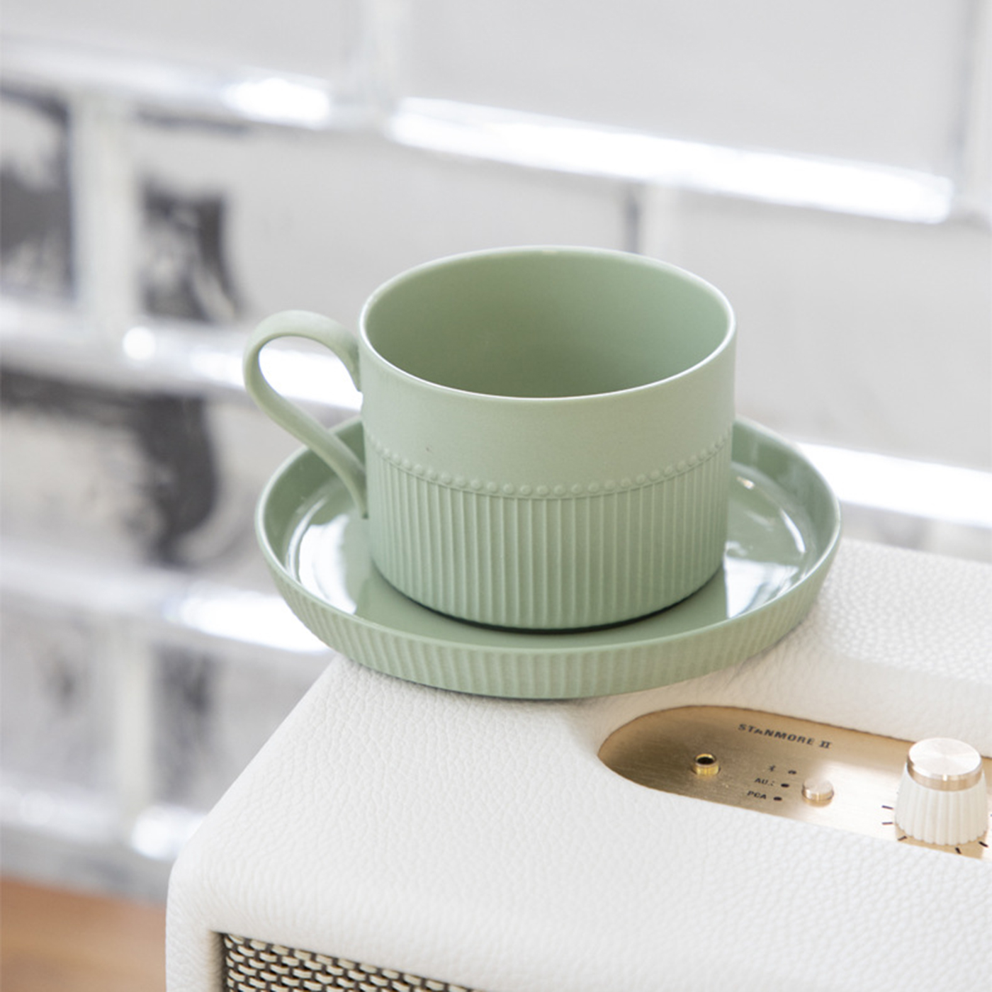 Porcelain Coffee Mug With Saucer1