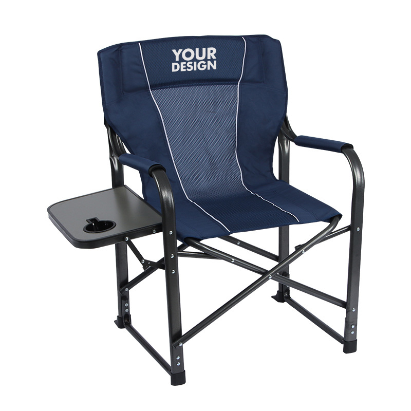 Camping Chair With Side Table Bottle Holder