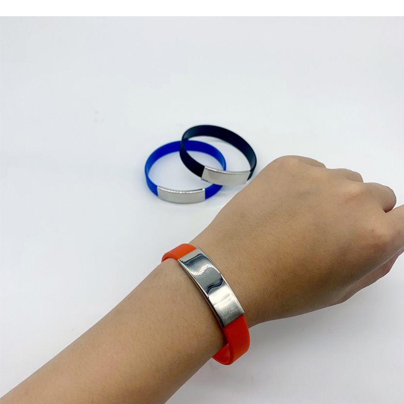 Metal Silicone Wrist Bracelet2