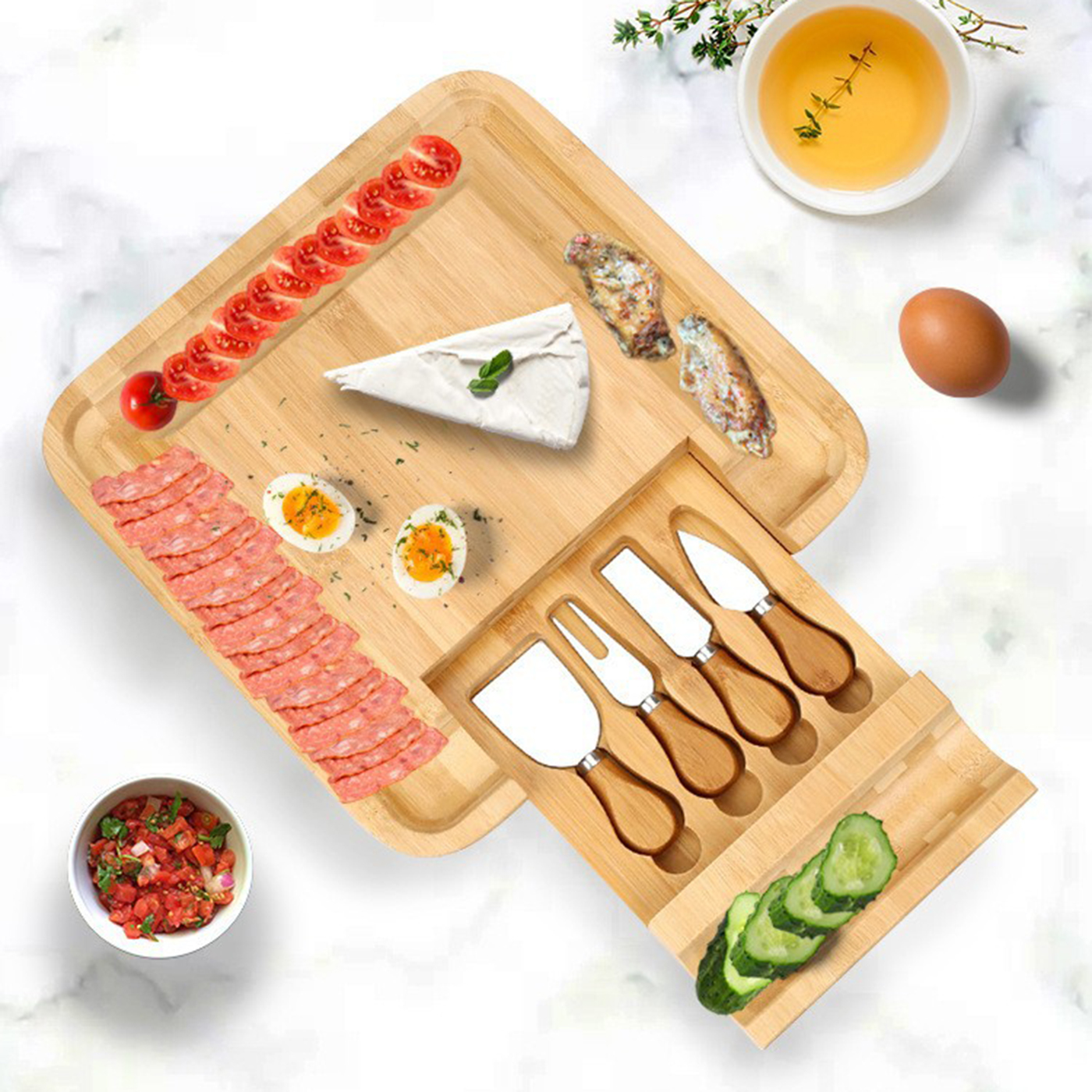 Bamboo Charcuterie Board Set2