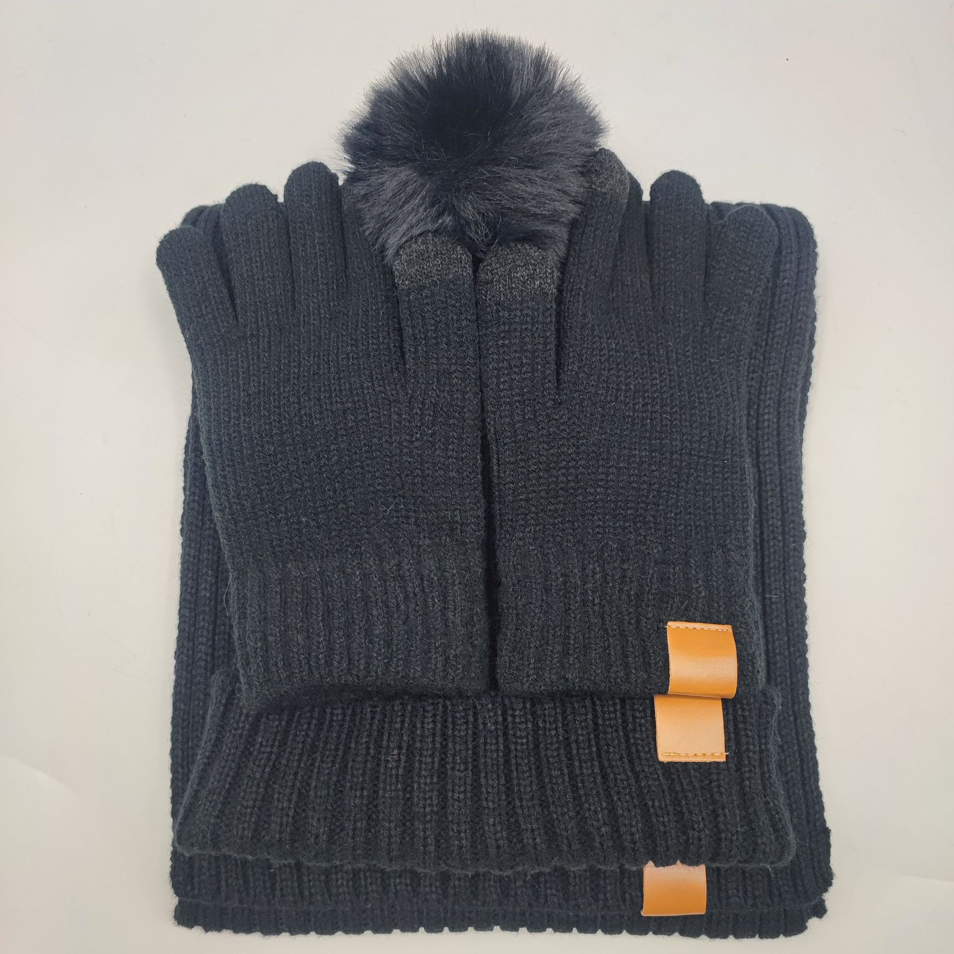 Winter Hat Gloves Scarf Set2
