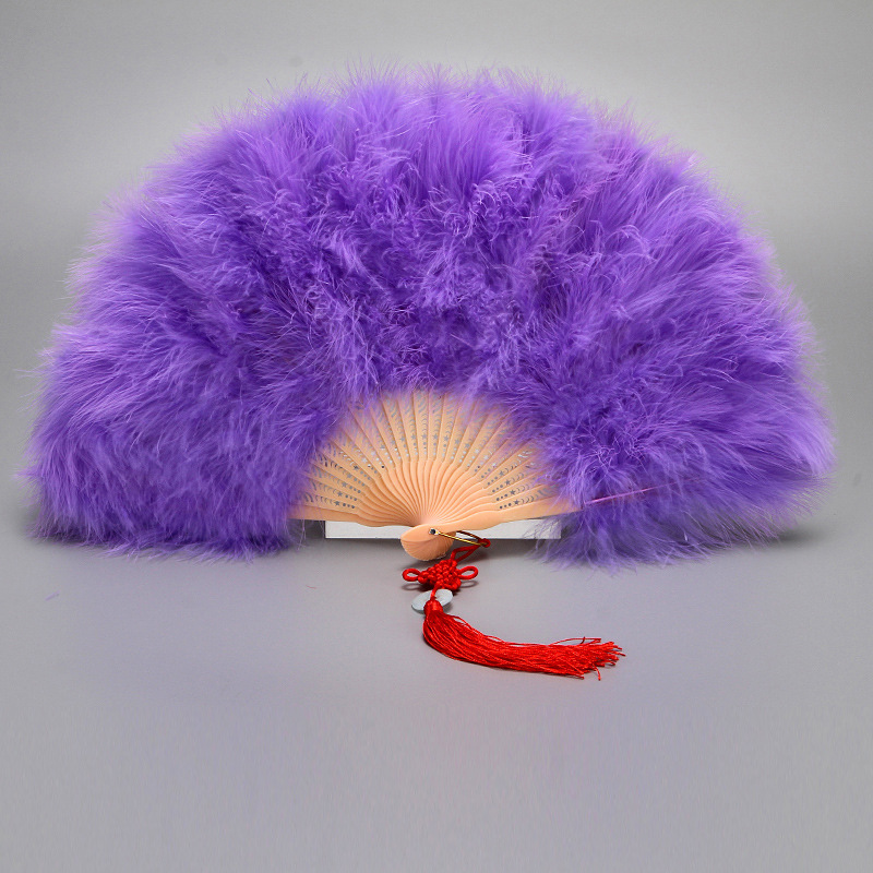Vintage Folding Feather Fan2