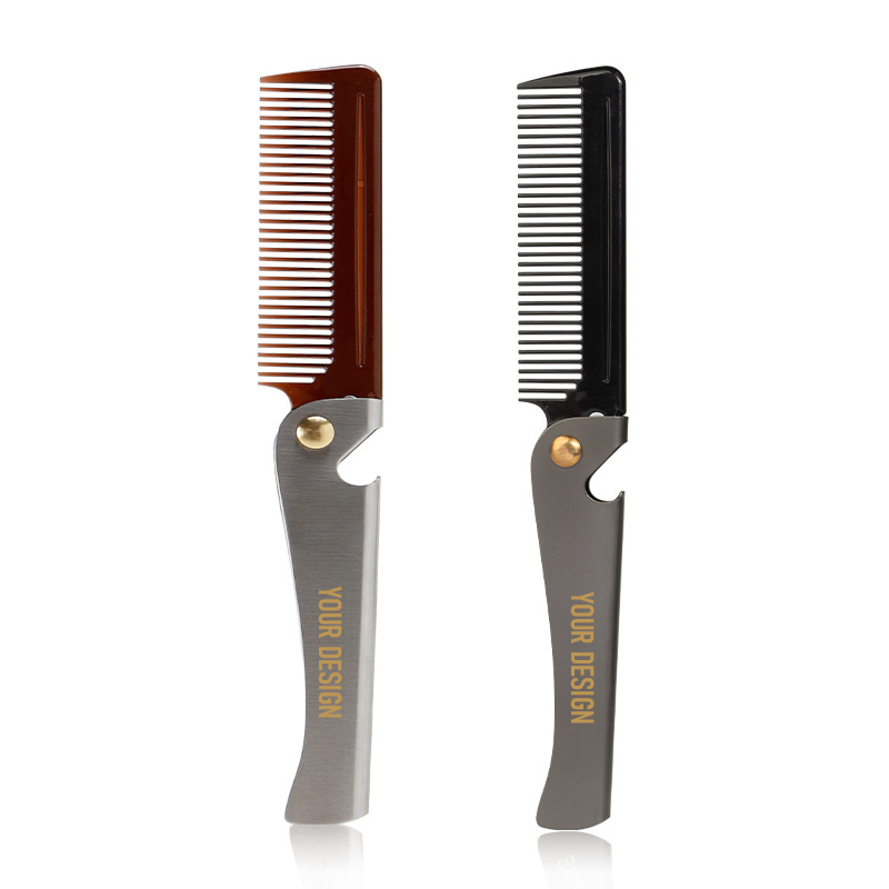 Custom Stainless Steel Folding Comb